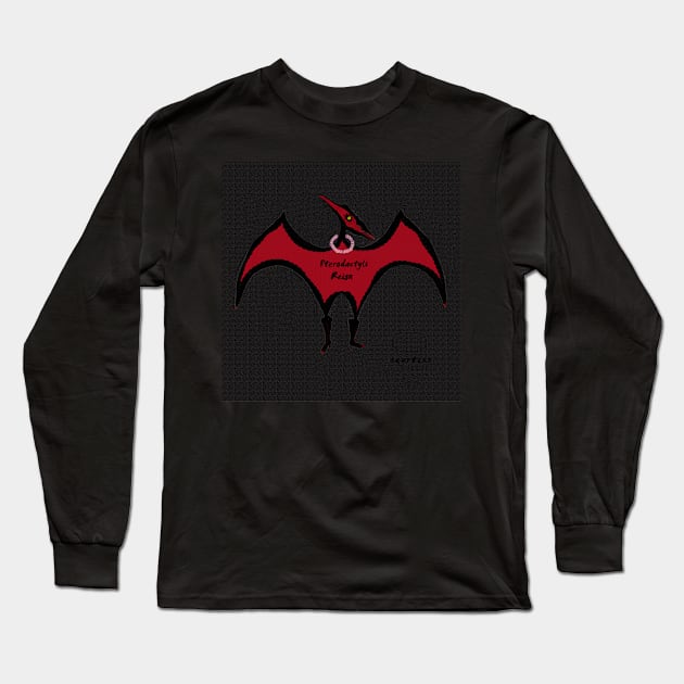 pterodactyl art Long Sleeve T-Shirt by Sarah Curtiss